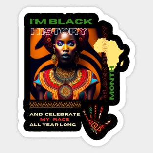 Black history month cute graphic design artwork Sticker